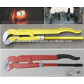 45 degree S style drop forged bent nose Pipe wrench plier with PVC dipped handle